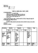 Ma trận và đề kiểm tra một tiết Lịch sử lớp 8 (Có đáp án)